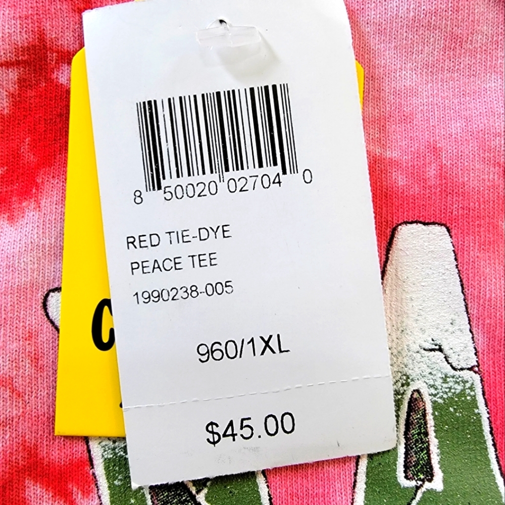 BRAND NEW Chinatown Market Red Tie Dye Peace Tee Men's Size XL - Picture 6 of 6